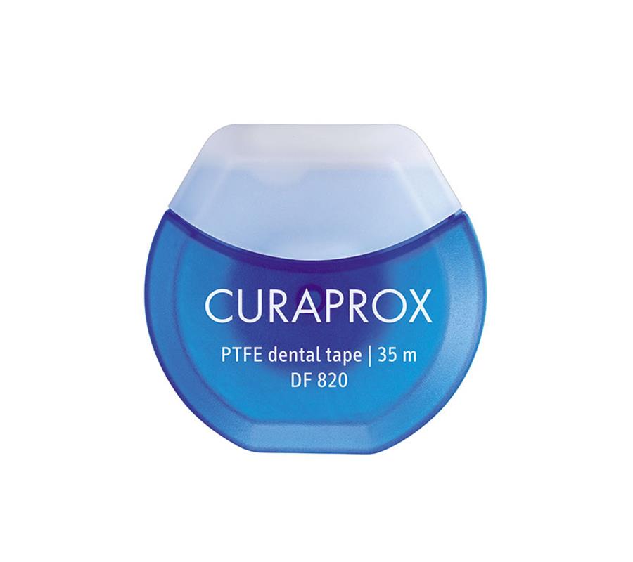 Нить межзубная Curaprox тефлоновая с хлоргексидином, 35 м