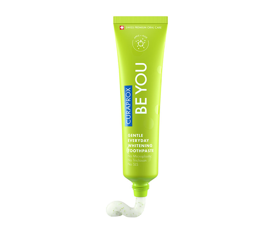 Отбеливающая зубная паста Curaprox Be You со вкусом яблока и алоэ, 60 мл